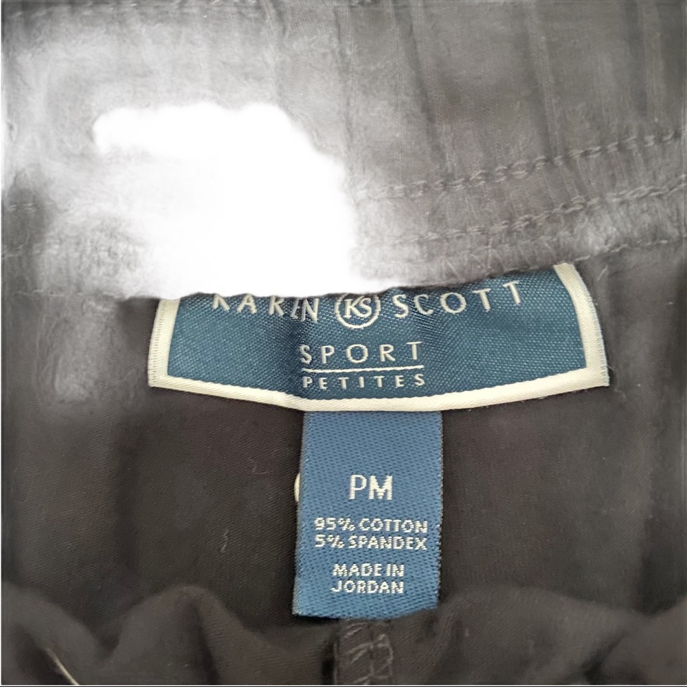 Karen Scott Sports Petites Black Stretch Shorts PM - Picture 2 of 6